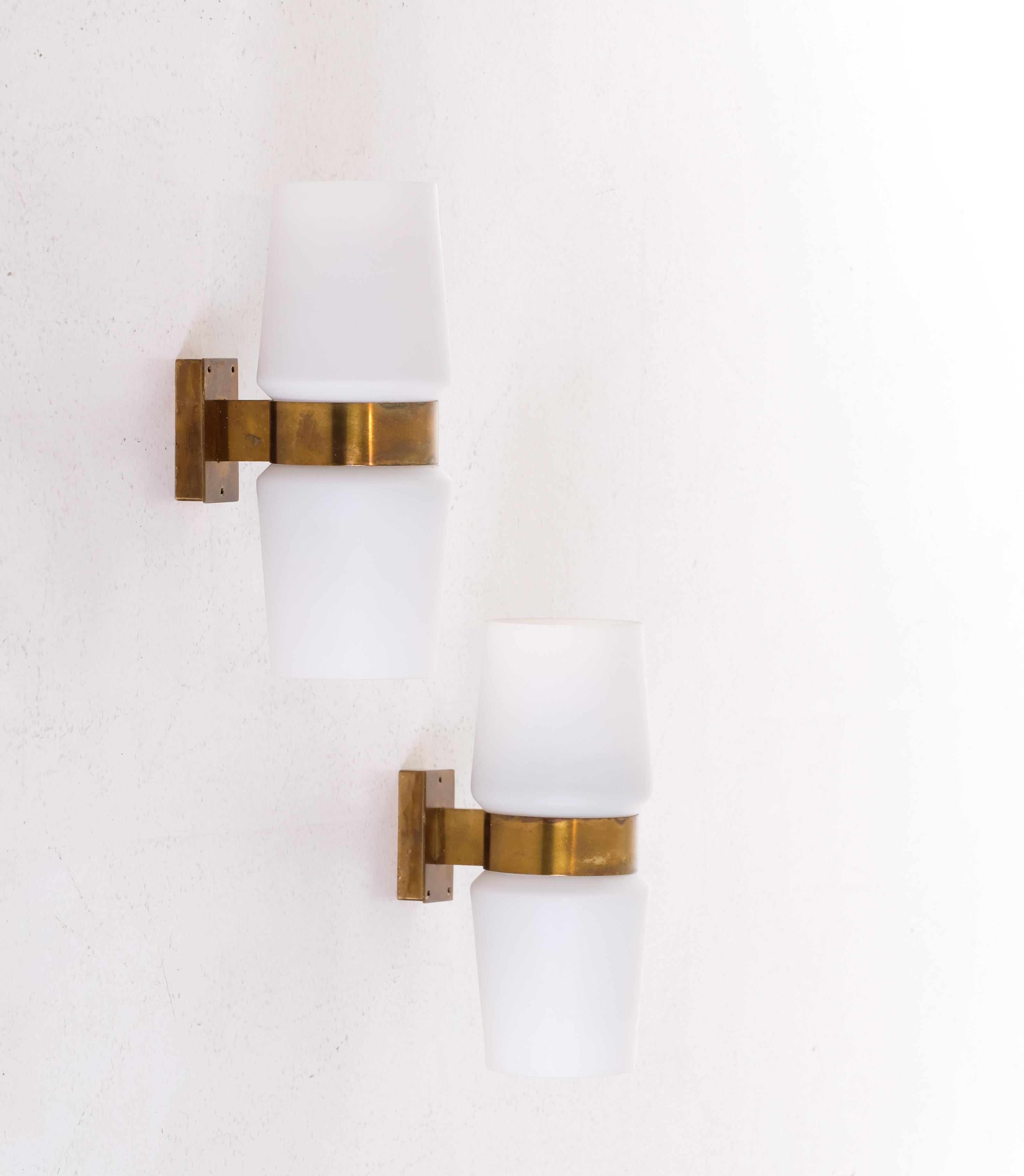 Mid-20th Century Pair of Swedish Wall Lamps by Fagerhults, circa 1960s