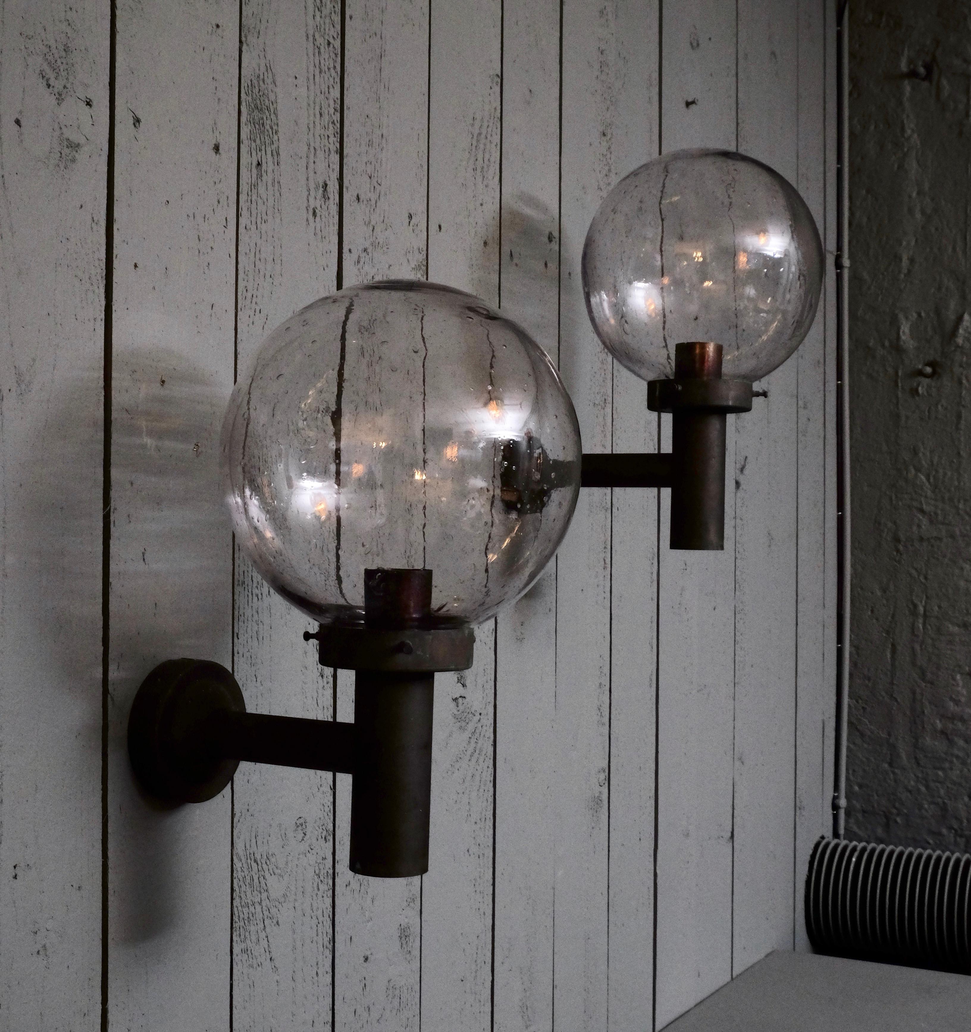 Pair of Swedish Wall Lamps by Falkenbergs, 1960s In Good Condition For Sale In Stockholm, SE