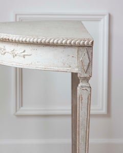 Pair of Swedish White Demi-Lune Tables, circa 1920s