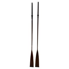 Antique Pair of Sweep Oars with Old Varnish Finish