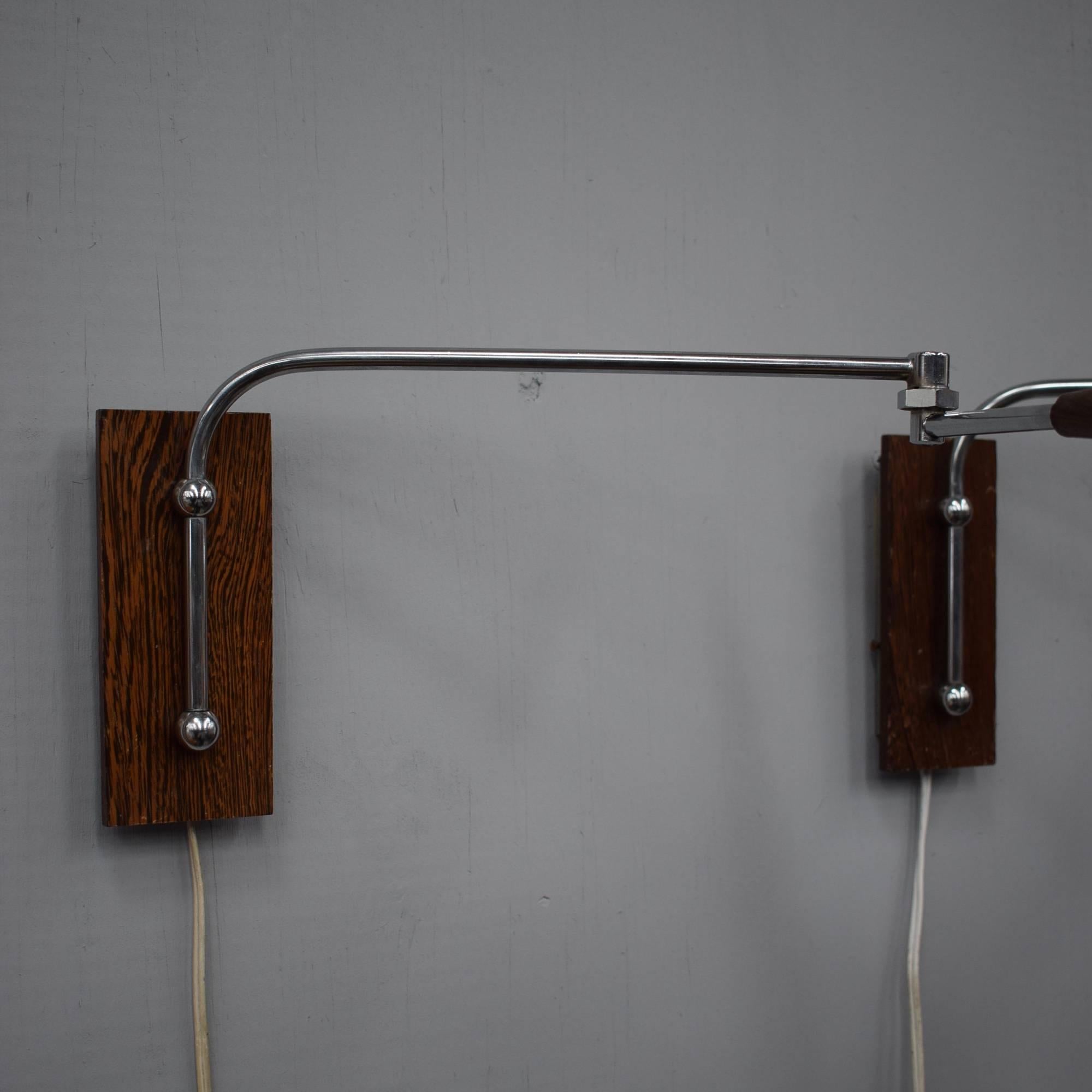 Pair of Swing Arm Wall Lamps by Anvia, 1960 3