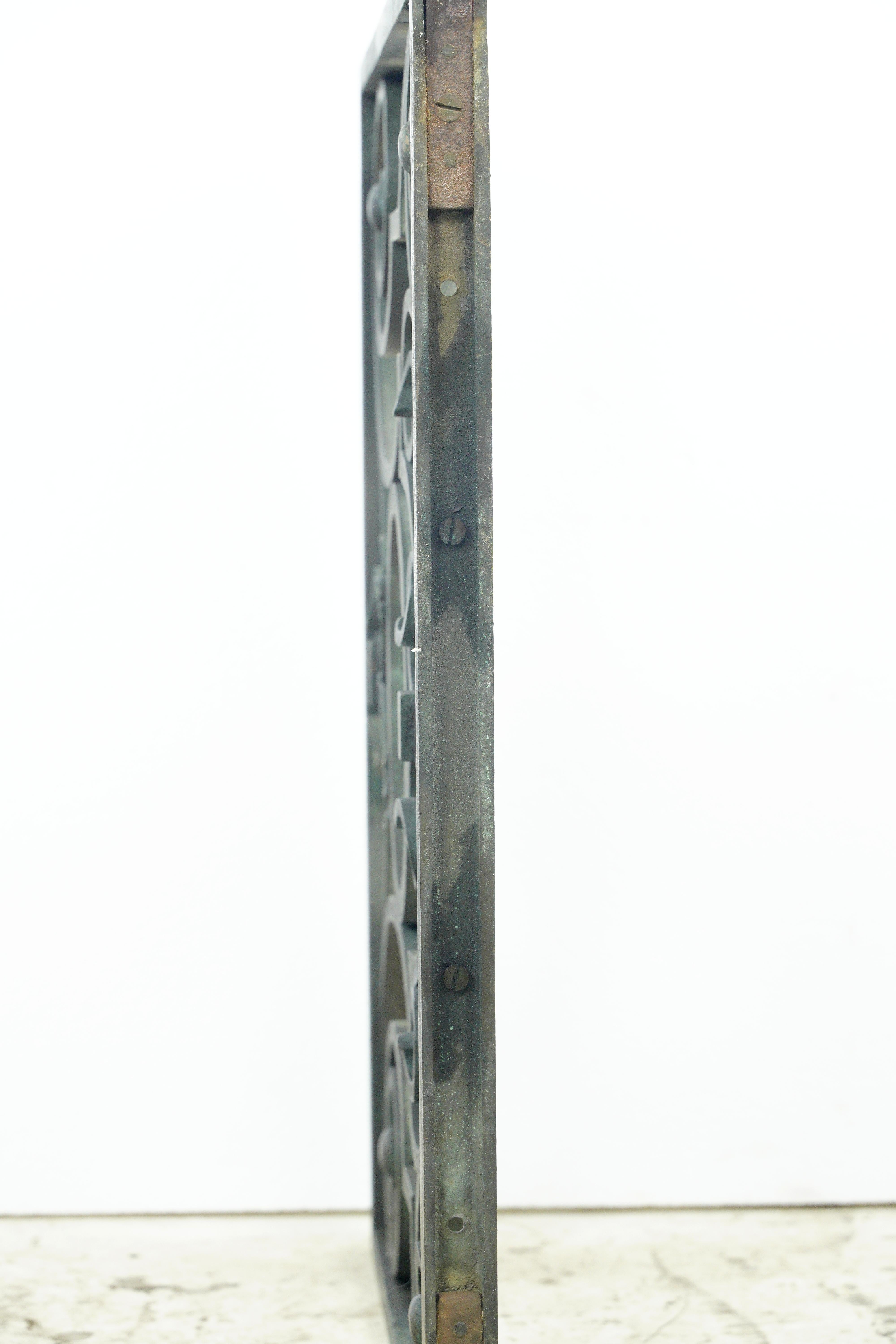 Pair of Swirl Design Cast Bronze Window Guards For Sale 9