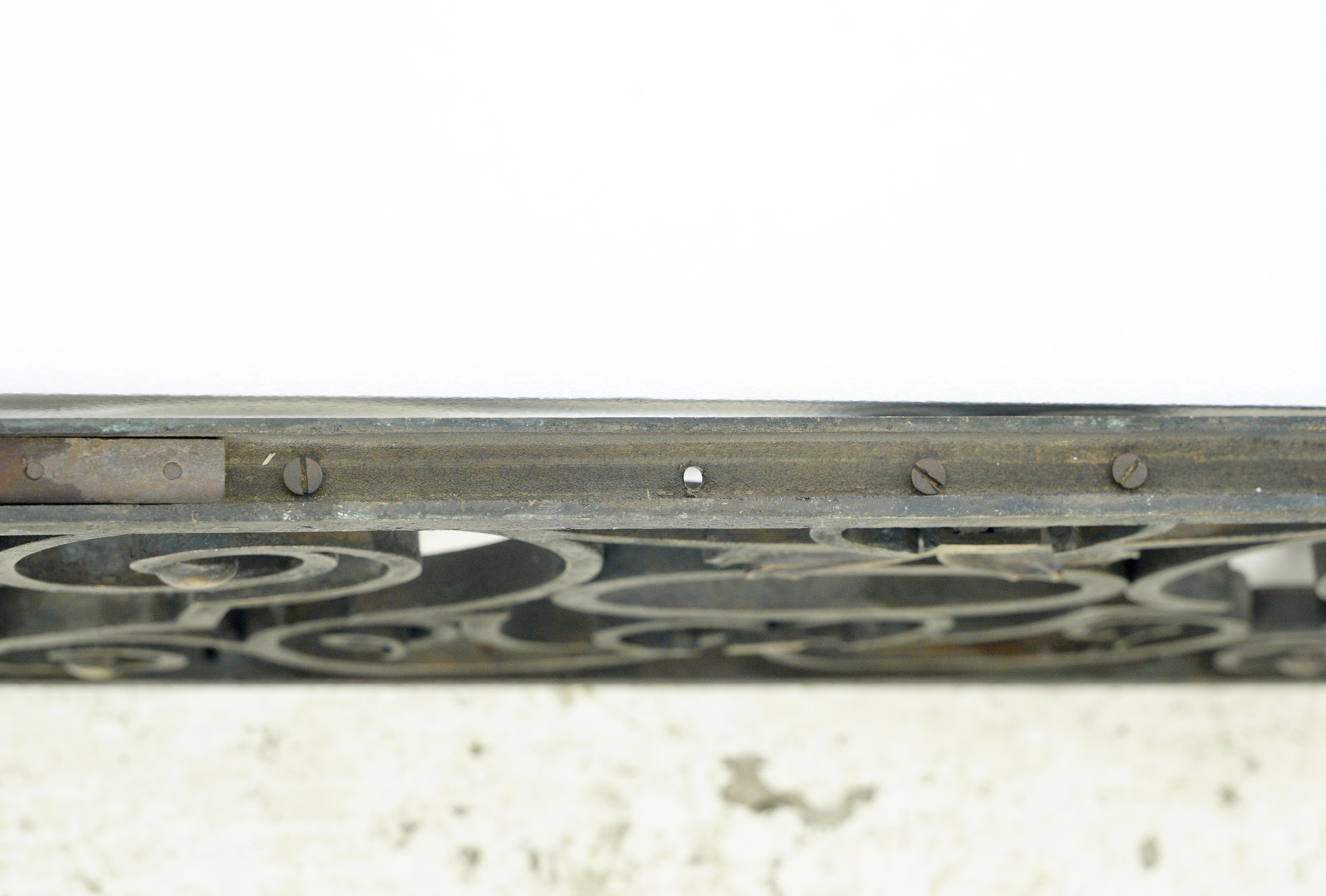 Pair of Swirl Design Cast Bronze Window Guards For Sale 3