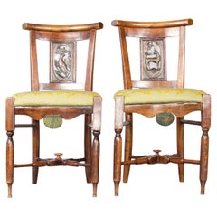 Pair of Swiss alp chairs