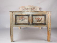 Pair of Swiss alpine painted beds