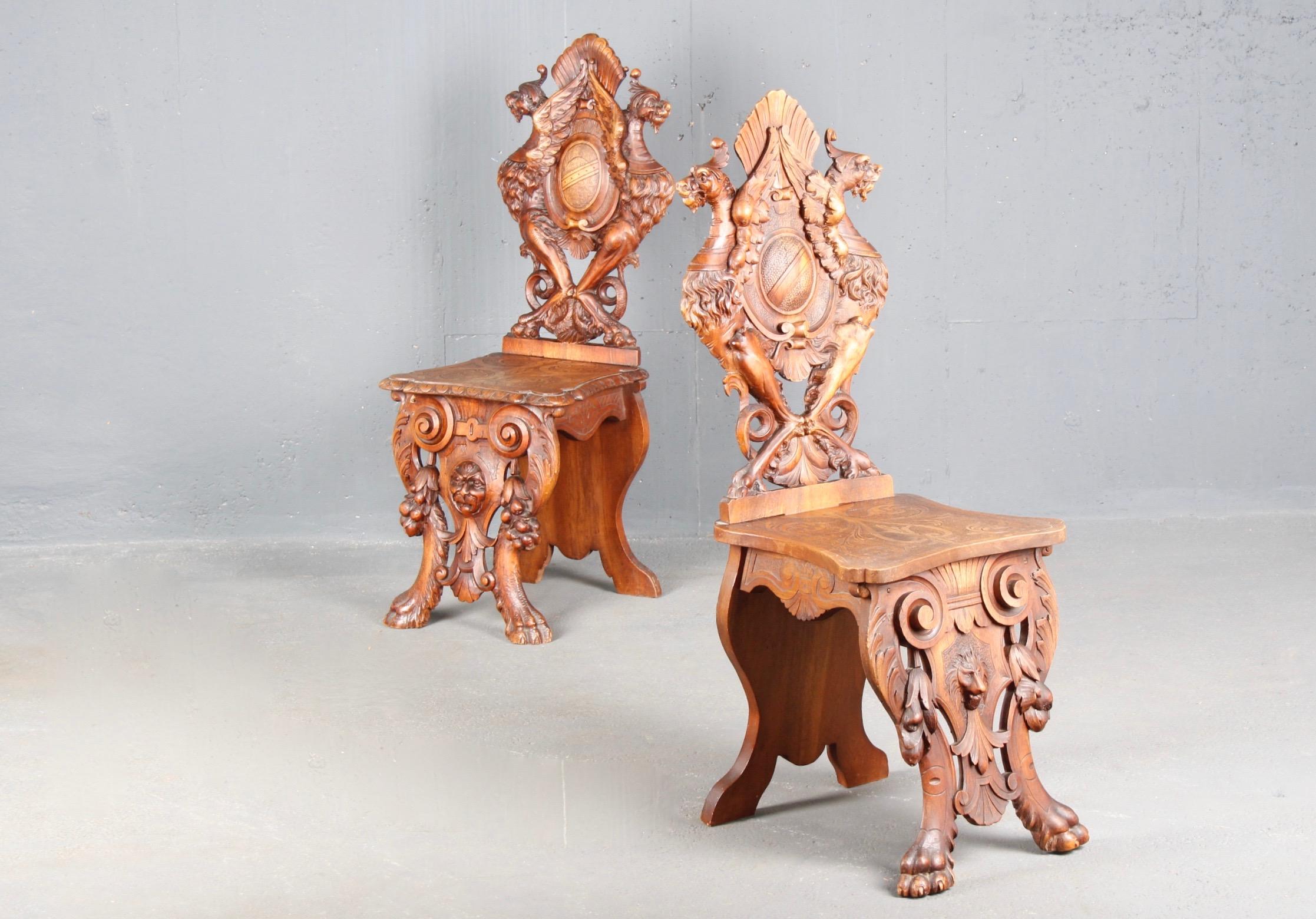 Mid-19th Century Pair of Swiss Alps Escabelle For Sale