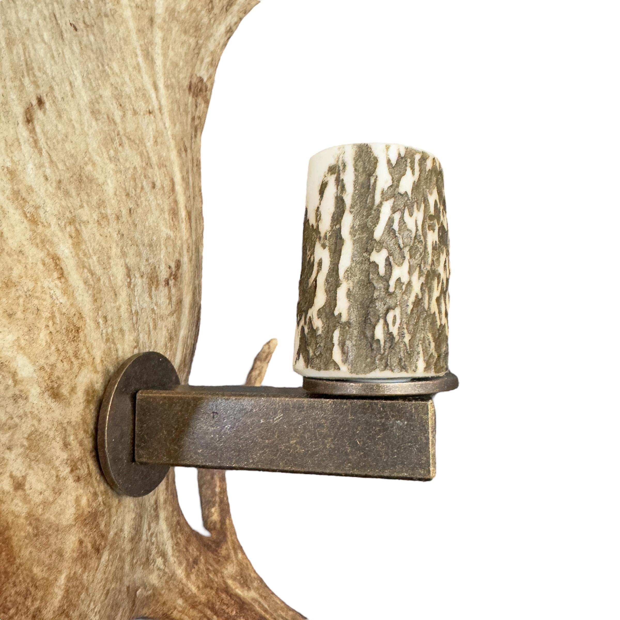 Pair of Swiss Fallow Deer Antler Sconces 2