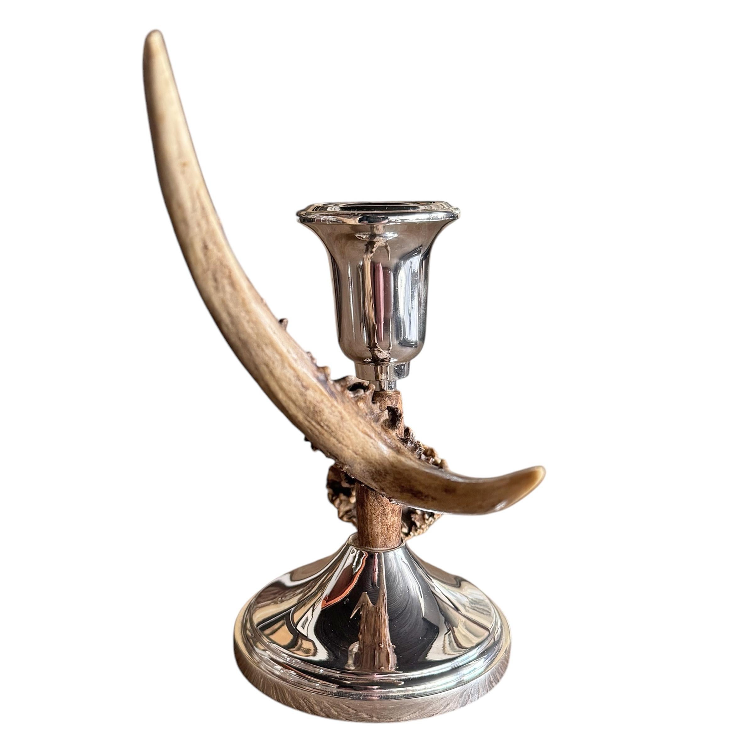 XXI secolo e contemporaneo Coppia di candelabri svizzeri di cervo in vendita