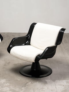 Paire de chaises longues pivotantes 3814-1KF par Yrjö Kukkapuro, Haimi, Finlande, années 1960