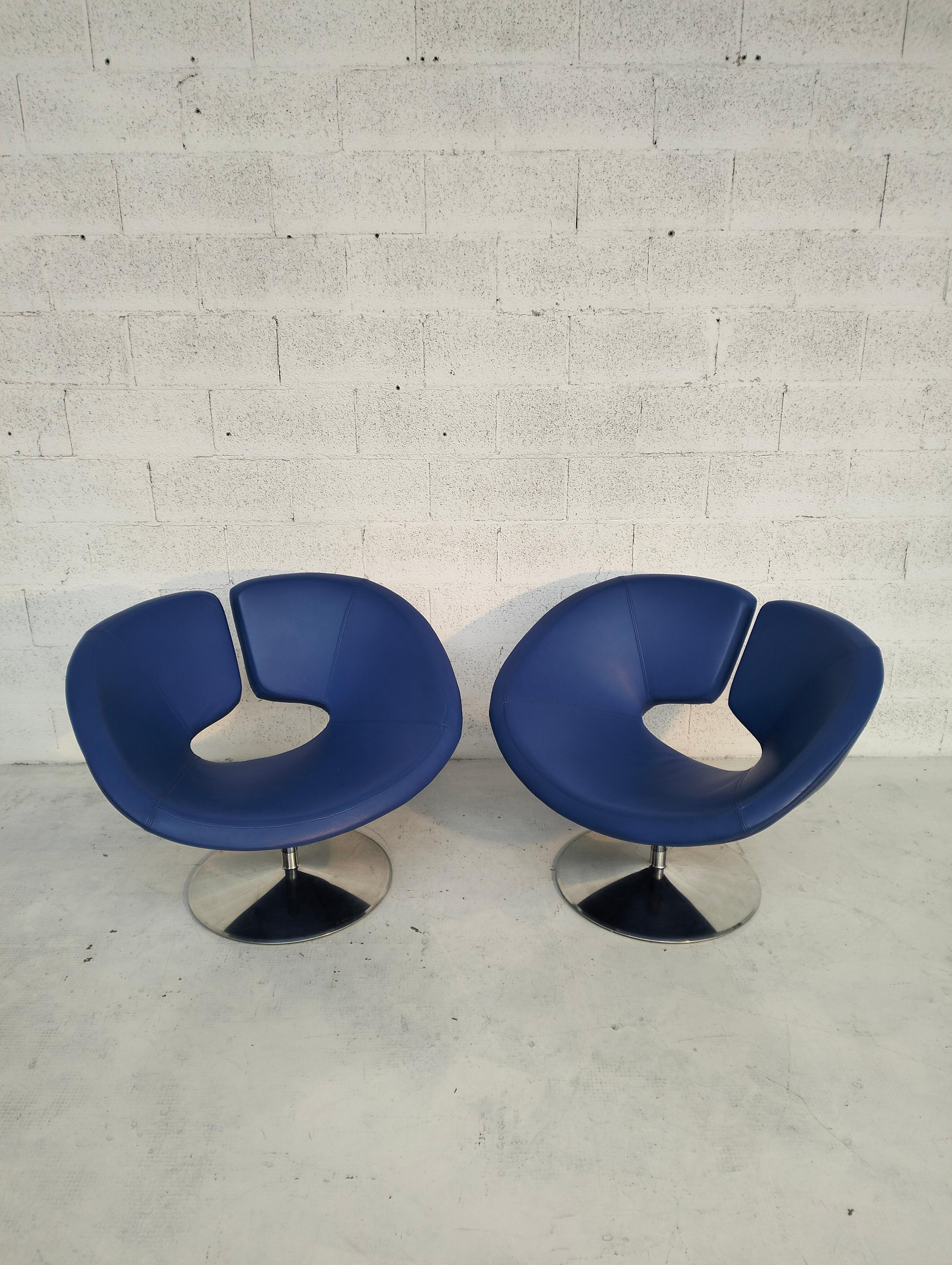 Moderne Paire de chaises longues Apollo pivotantes de Patrick Norguet pour Artifort des années 2000 en vente