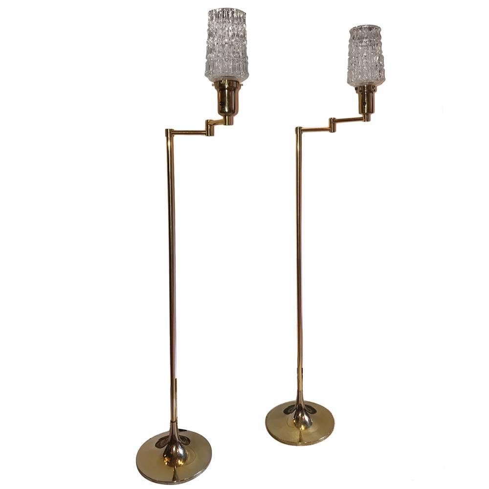 Pair of Swivel Arm Reading Lamps For Sale