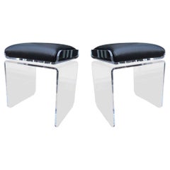 Pair of Swivel Benches by Charles Hollis Jones from the "Waterfall" Line