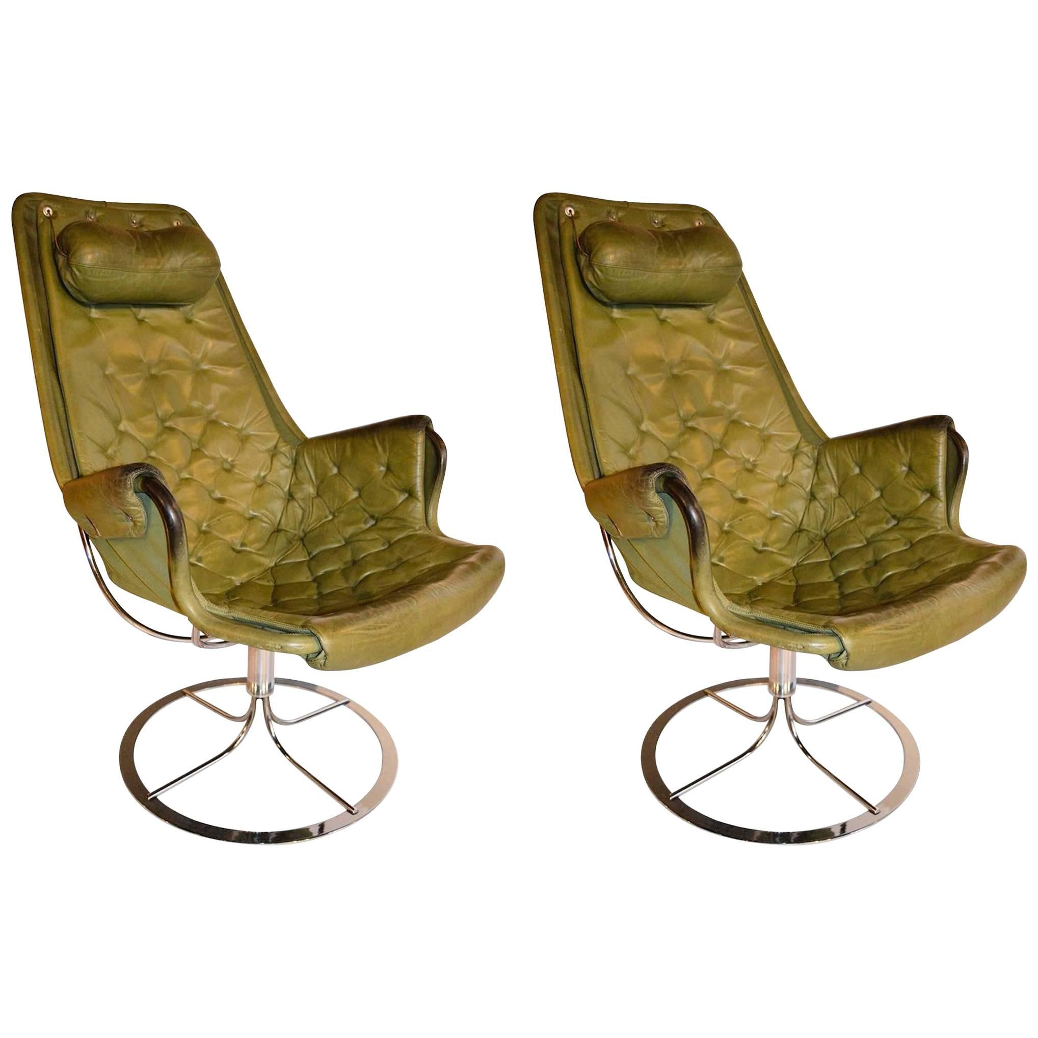 Pair Swivel Tub Chairs at 1stDibs