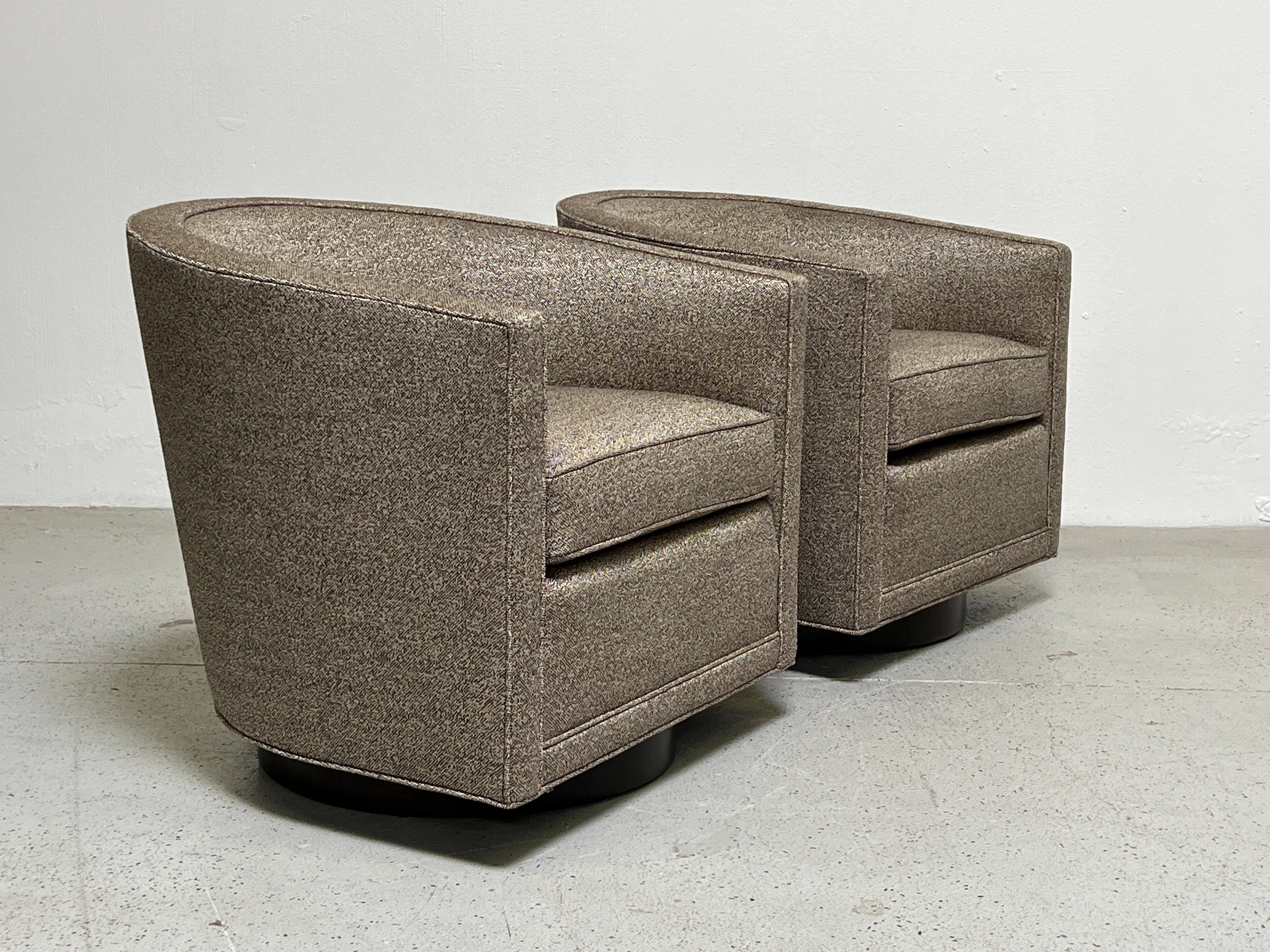 Pair of Swivel Chairs by Edward Wormley for Dunbar 7