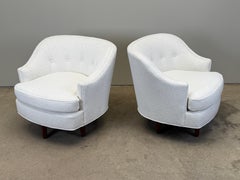 Pair of Swivel Chairs by Edward Wormley for Dunbar