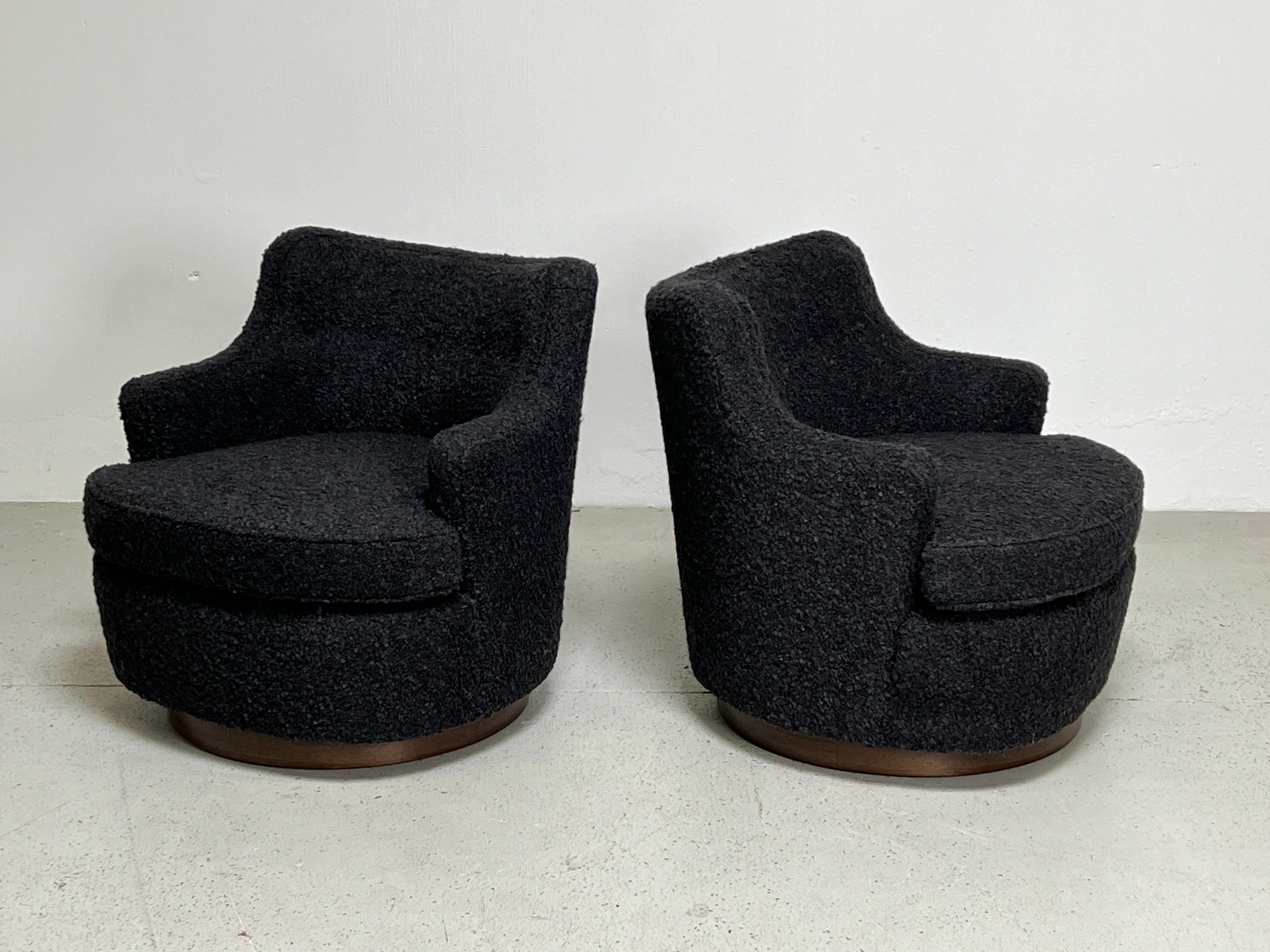 Pair of Swivel Chairs by Edward Wormley for Dunbar  1