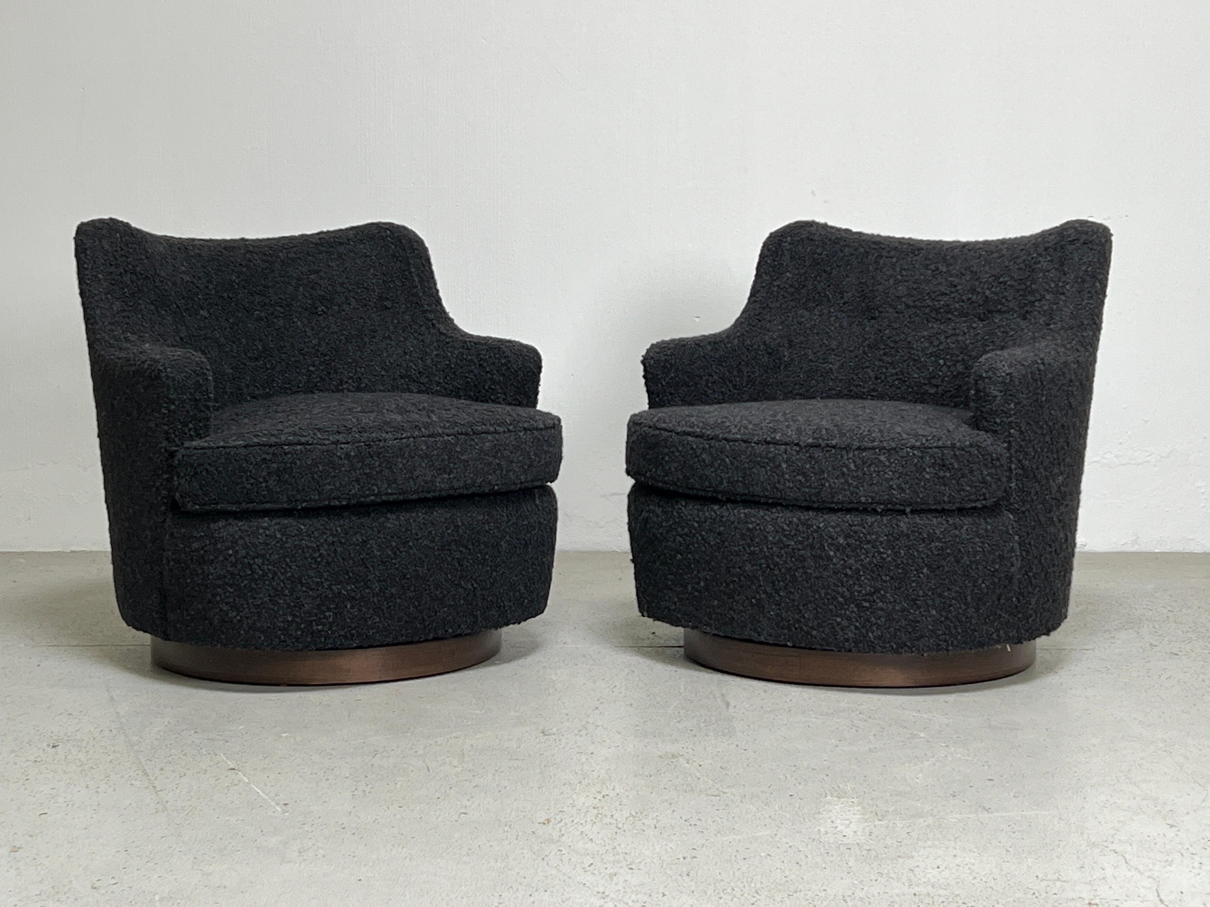 Pair of Swivel Chairs by Edward Wormley for Dunbar  2