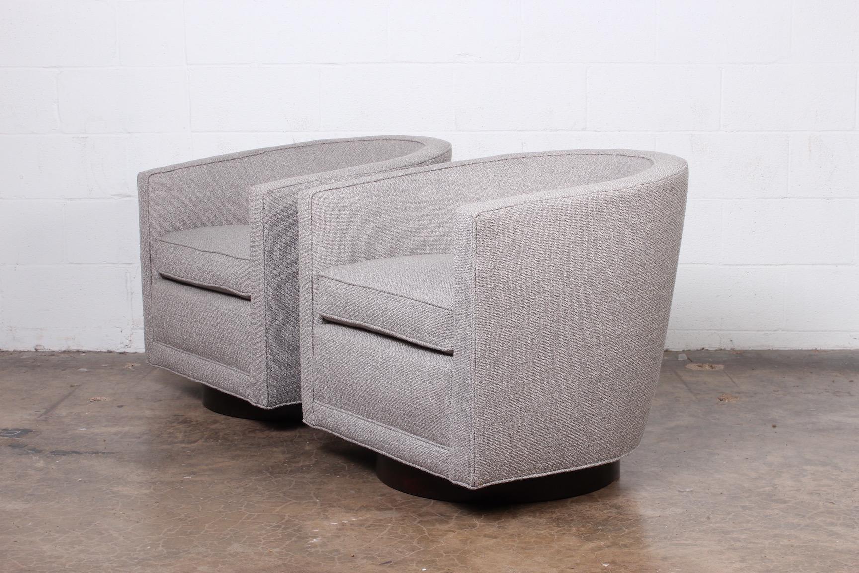 Pair of Swivel Chairs by Edward Wormley for Dunbar 5