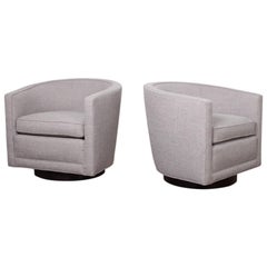 Pair of Swivel Chairs by Edward Wormley for Dunbar Pair of Swivel Chairs by Edward Wormley for Dunbar