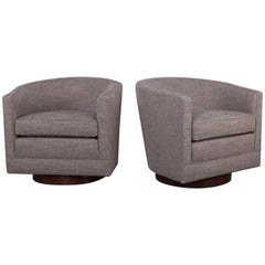 Pair of Swivel Chairs by Edward Wormley for Dunbar