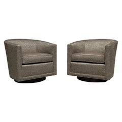 Paire de chaises pivotantes d'Edward Wormley pour Dunbar