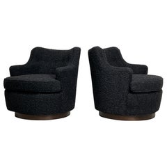 Pair of Swivel Chairs by Edward Wormley for Dunbar