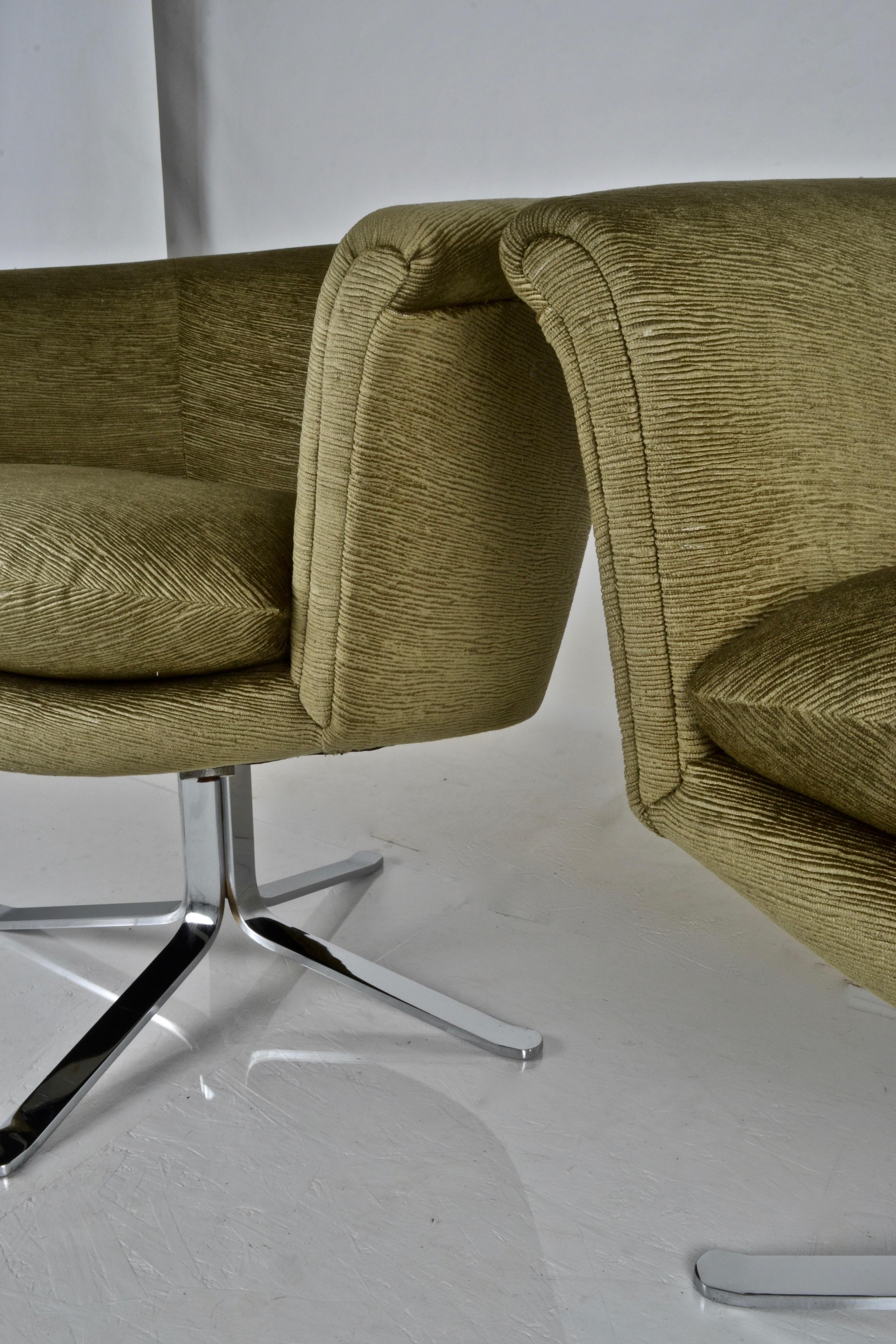 Late 20th Century Pair of Swivel Chairs by Nicos Zographos