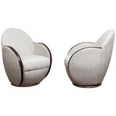 Pair of Swivel Chairs, France, 1950s