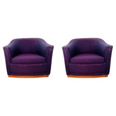 Pair of Swivel Club Chairs by Jack Cartwright