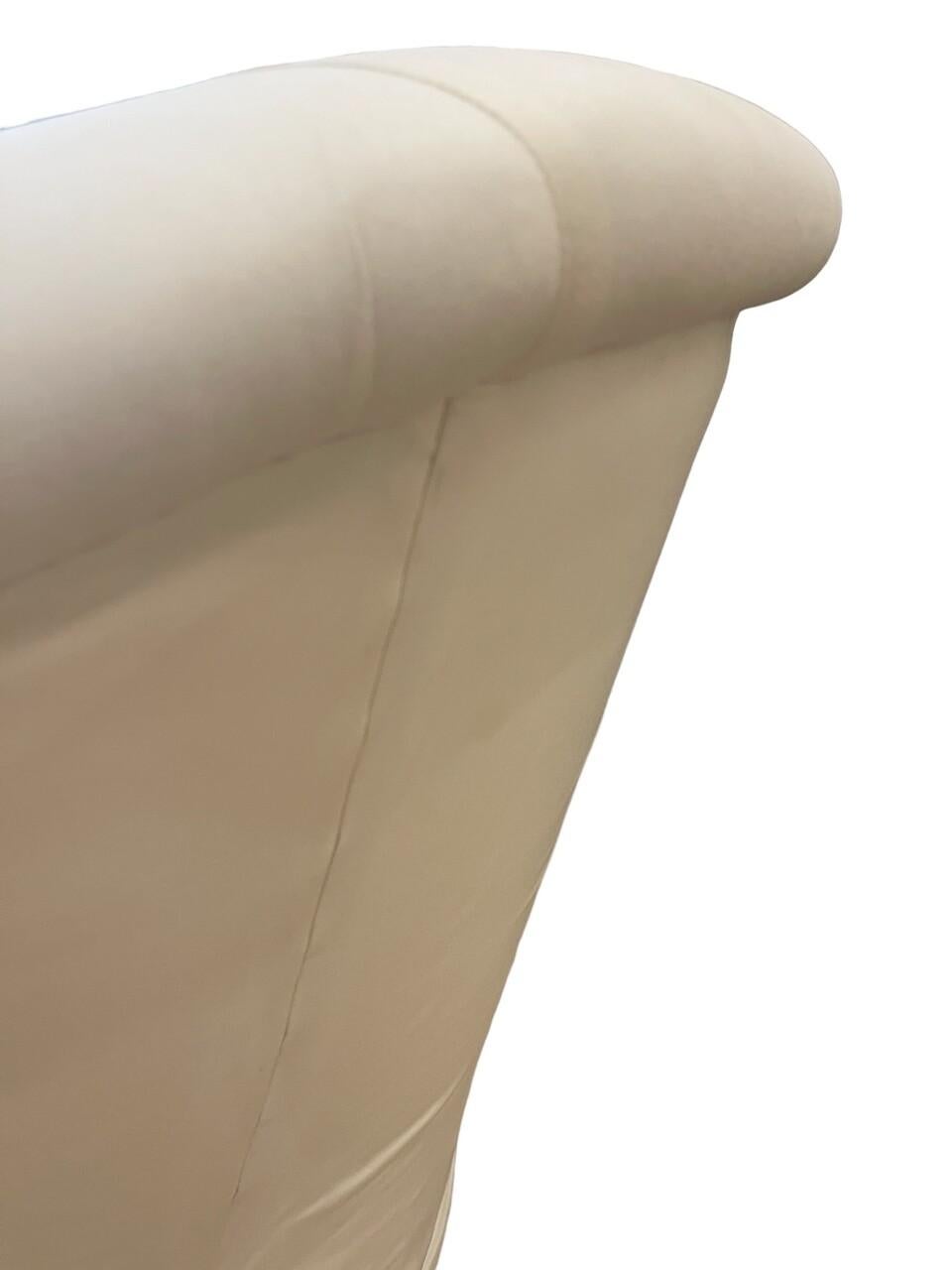 Contemporary Pair Of Swivel Club Chairs For Sale