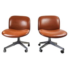 Paire de chaises de bureau pivotantesTerni d'Ico Parisi pour MIM Rome Italie