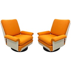 Pair of Swivel Lounge Chairs by Airborne, Circa 1965, Made in France