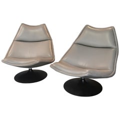 Pair of Swivel Lounge Chairs Model F518 by Geoffrey Harcourt for Artifort