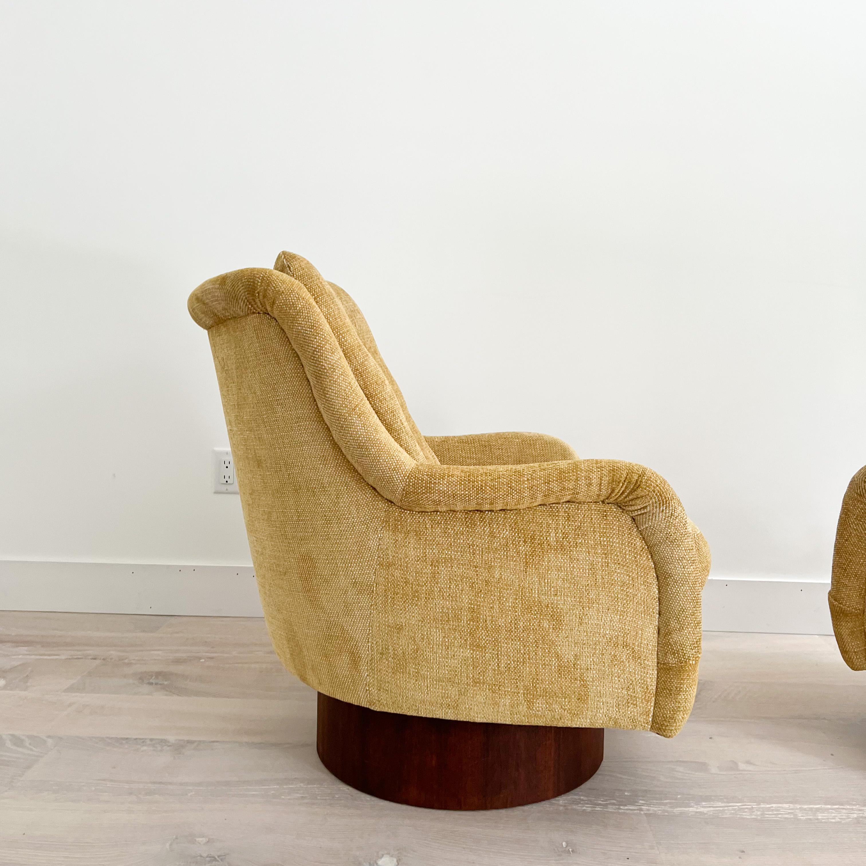 Pair of Swivel Rockers w/ New Upholstery, Attributed to Adrian Pearsall 3