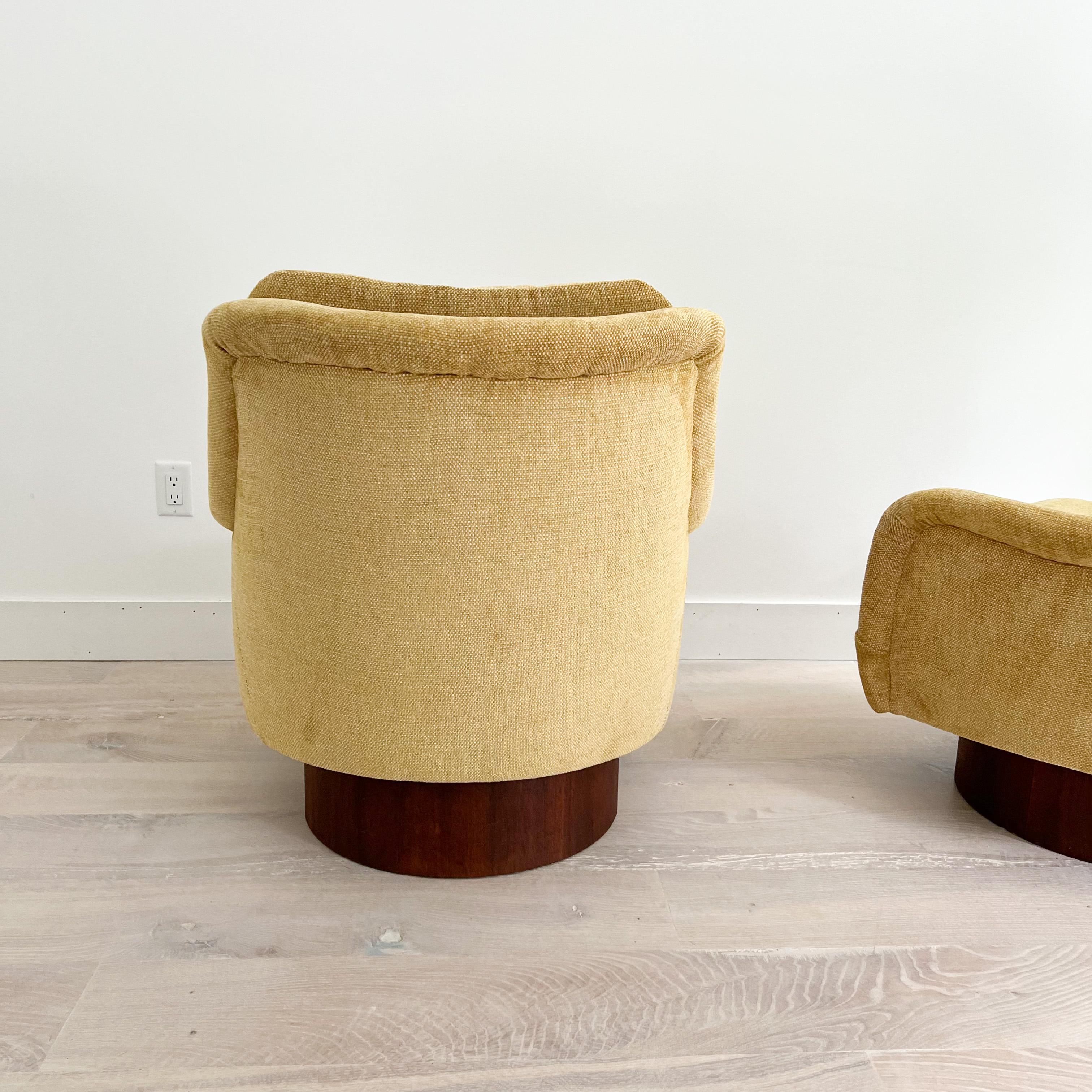 Pair of Swivel Rockers w/ New Upholstery, Attributed to Adrian Pearsall 4