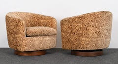 Paire de chaises à bascule pivotante de Milo Baughman pour Thayer Coggin, 1979