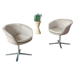 Pair of Swivel Steel Pod Chairs by Pearsan Lloyd