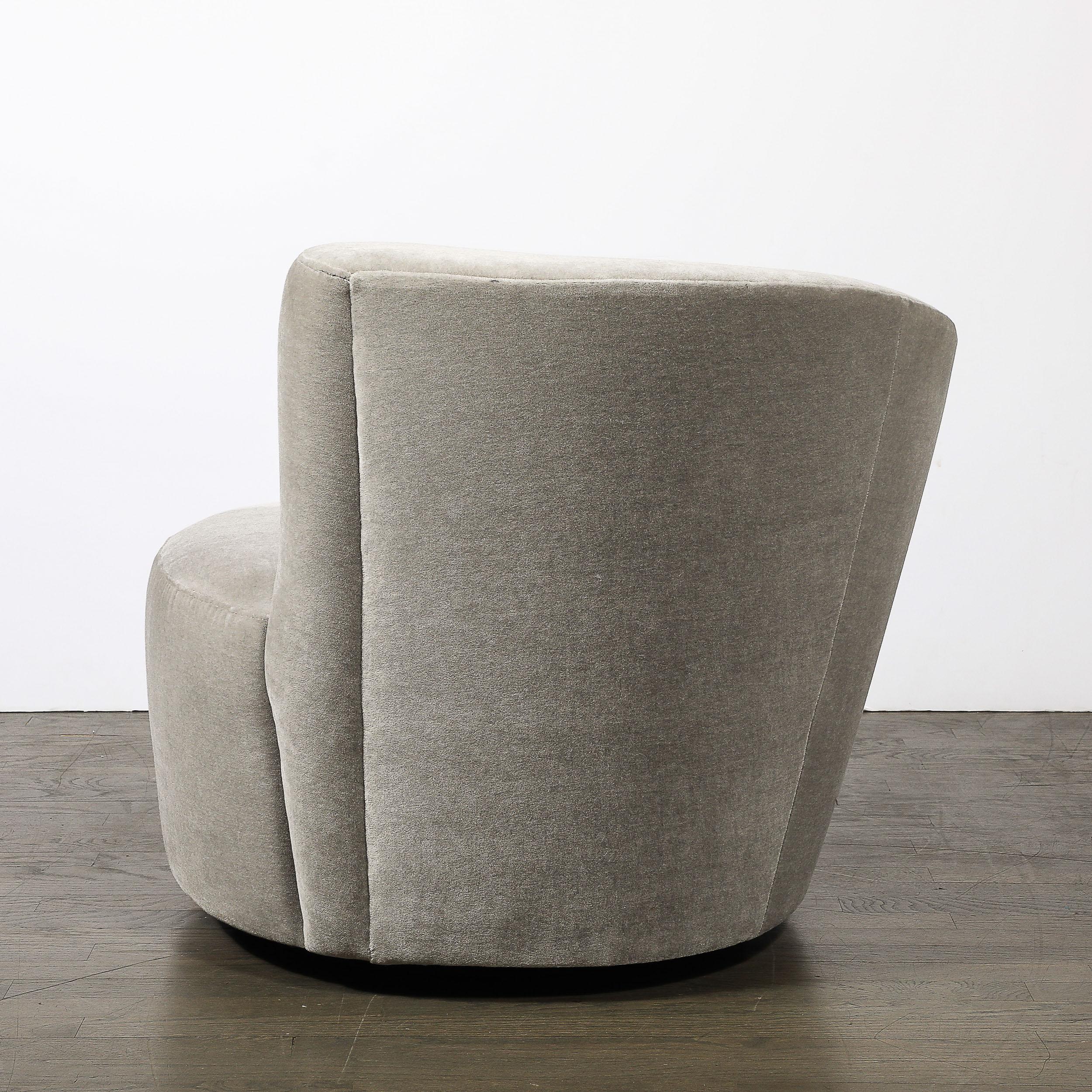 Velvet Pair of Swiveling 