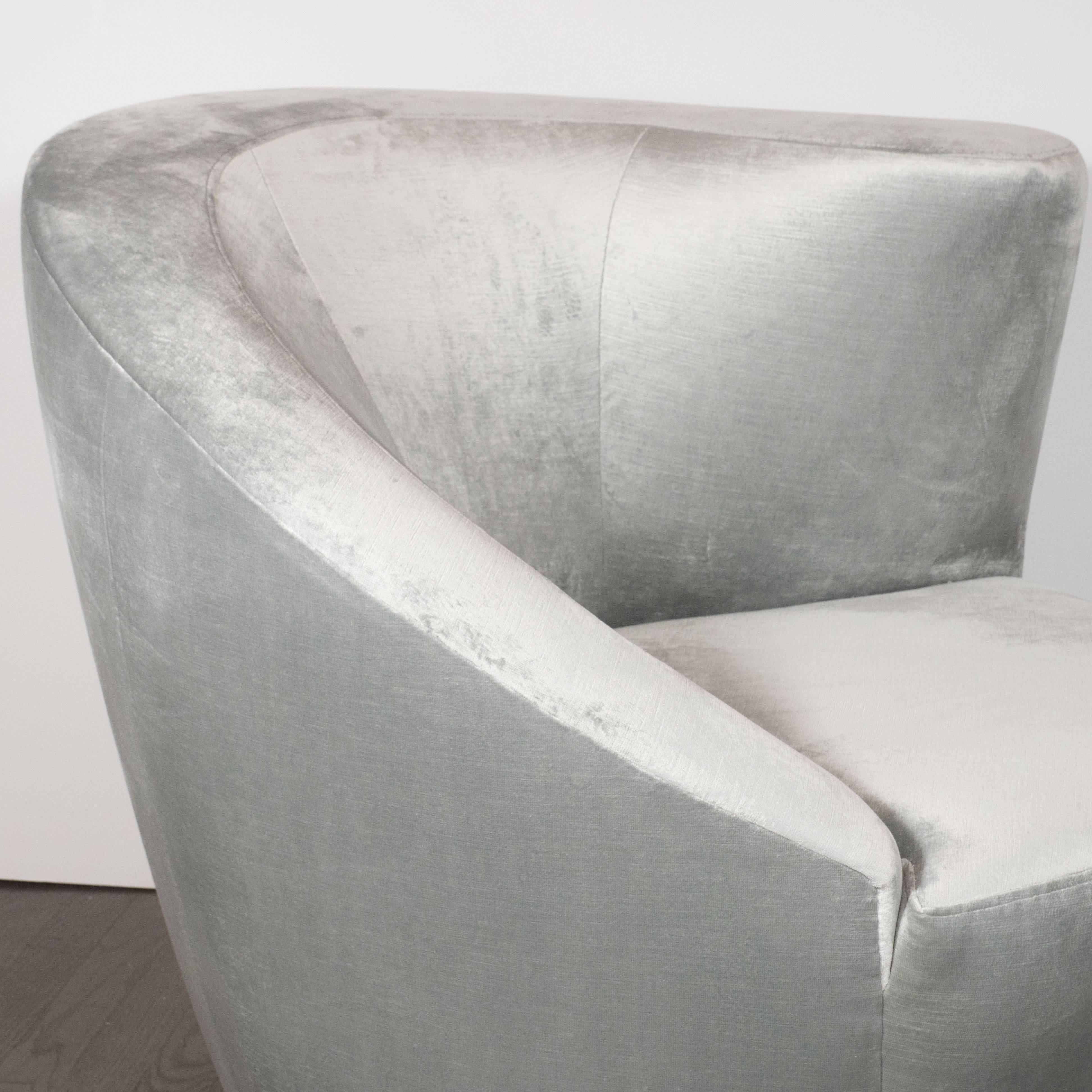 Velvet Pair of Swiveling 