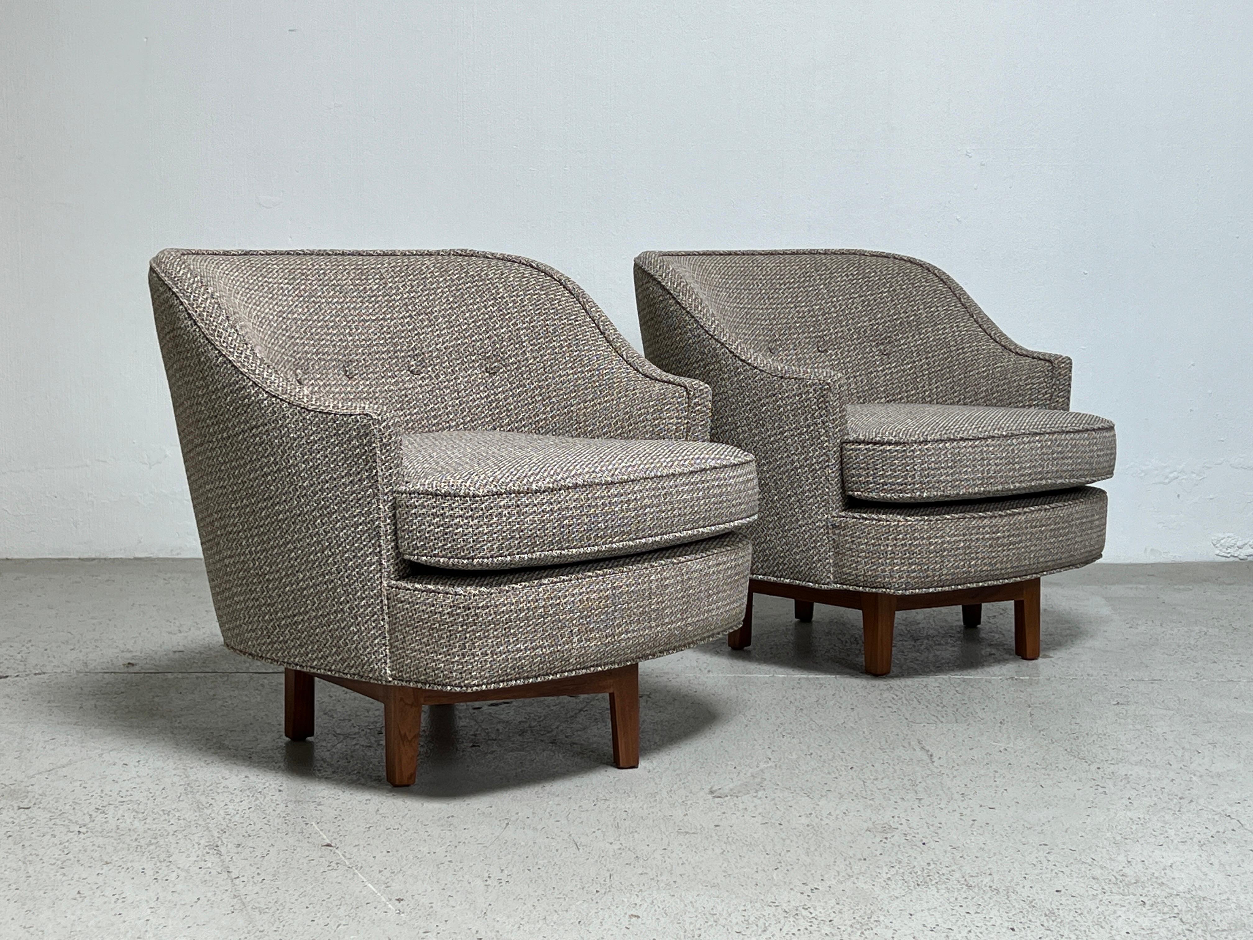 Pair of Swivels Chairs by Edward Wormley for Dunbar 5