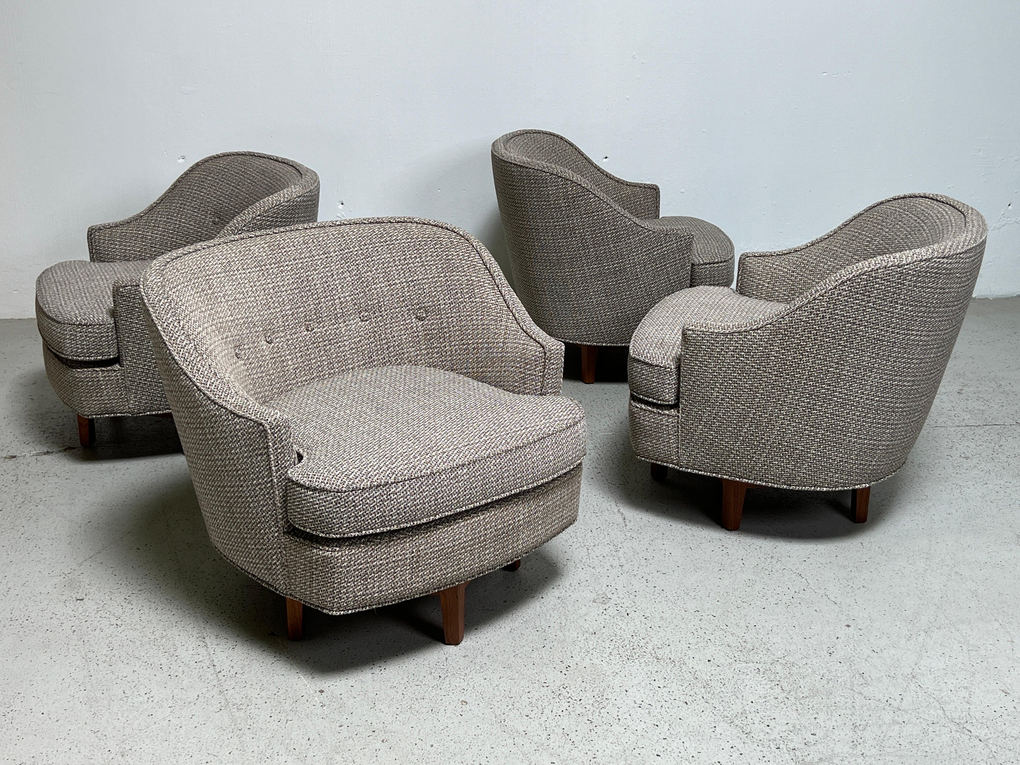 Pair of Swivels Chairs by Edward Wormley for Dunbar 8