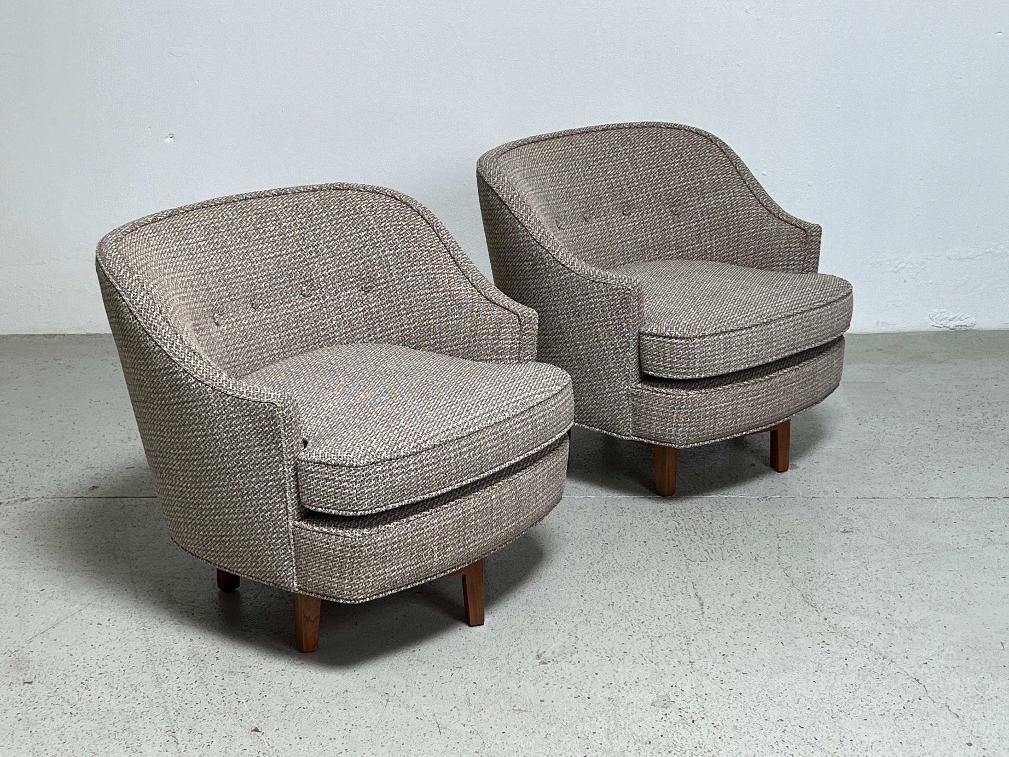 Pair of Swivels Chairs by Edward Wormley for Dunbar 4