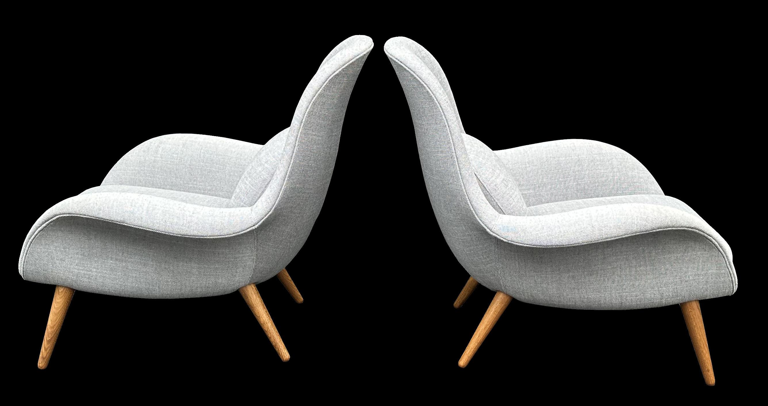 Scandinave moderne Paire de chaises 
