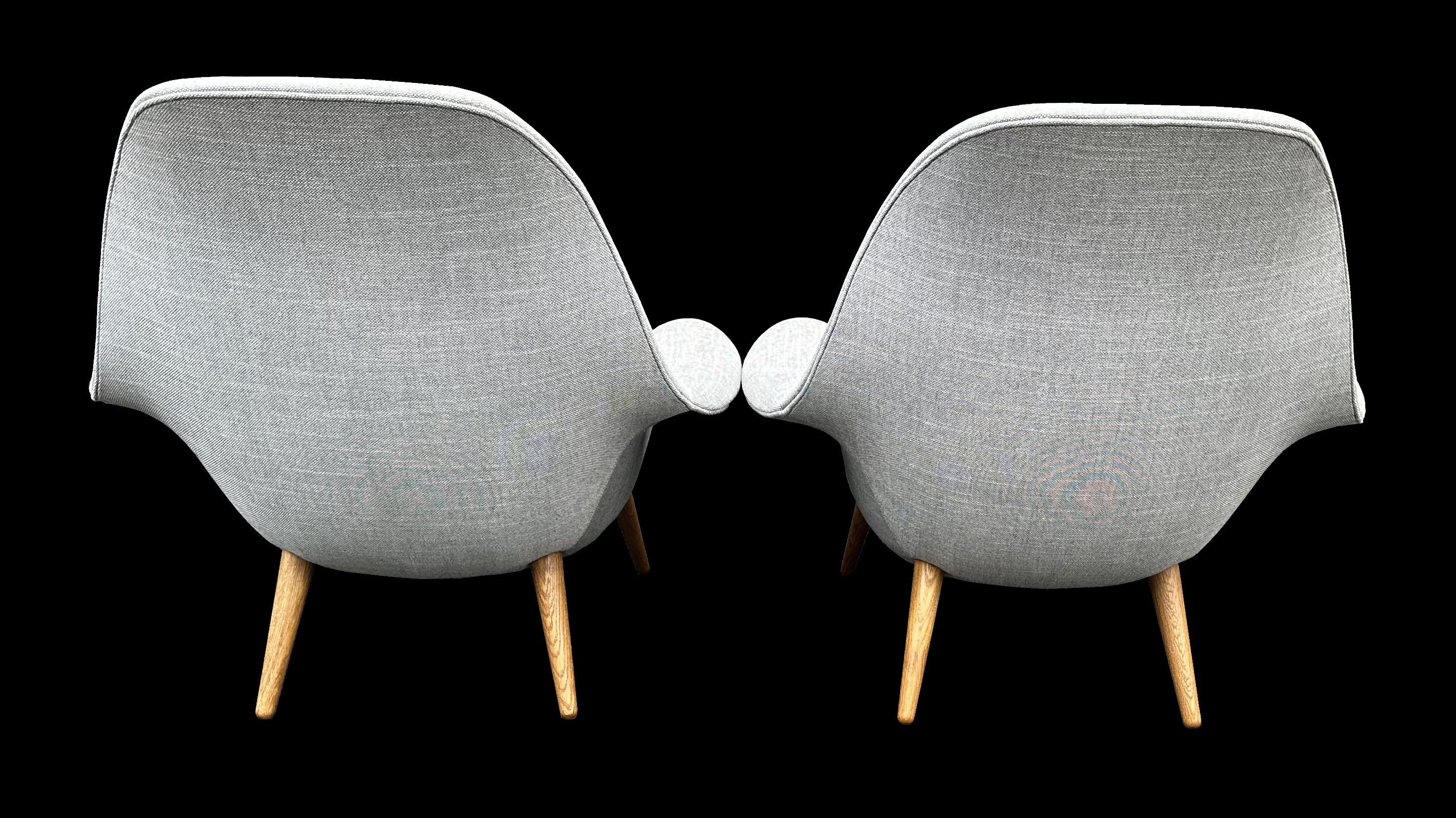 Danish Pair of 'Swoon' Chairs by Space Copenhagen for Fredericia For Sale