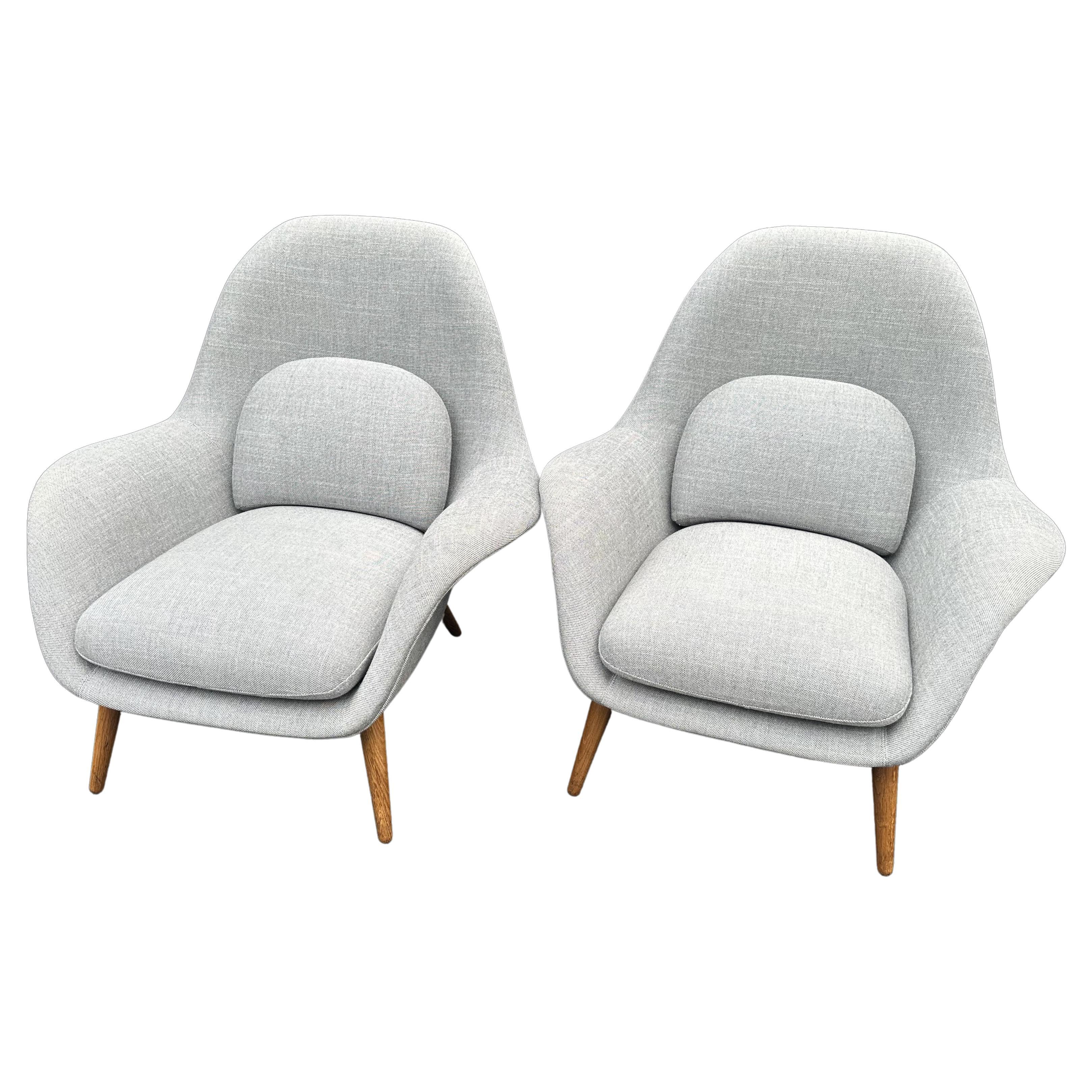 Pair of 'Swoon' Chairs by Space Copenhagen for Fredericia For Sale