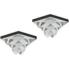 Pair of Symfoni Flush Mount Ceiling Lights by Preben Dahl for Hans Følsgaard