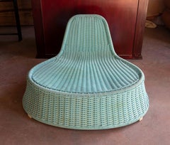 Pair of Synthetic Garden Chairs in Light Blue Colour