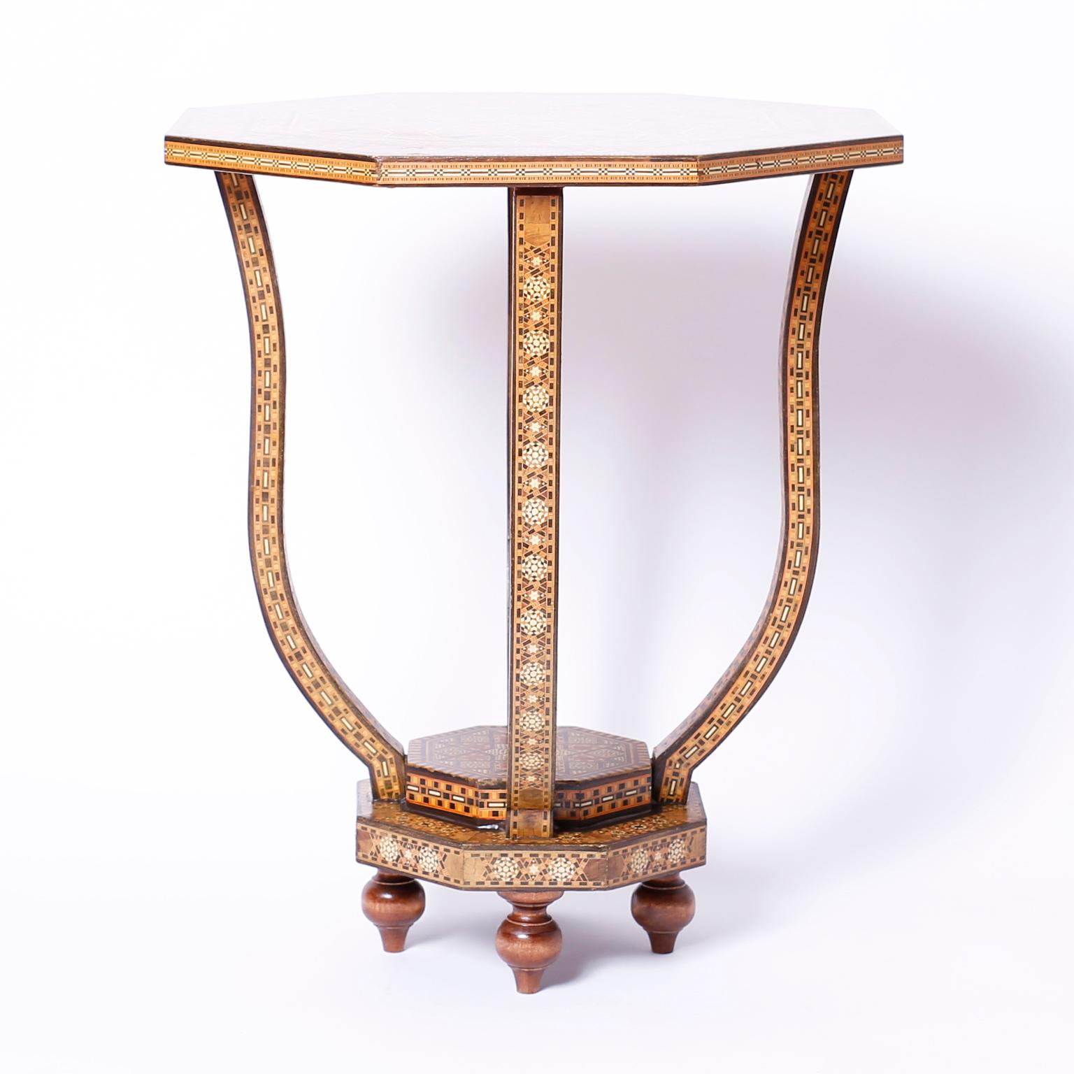 Moorish Pair of Syrian Inlaid Tables or Stands