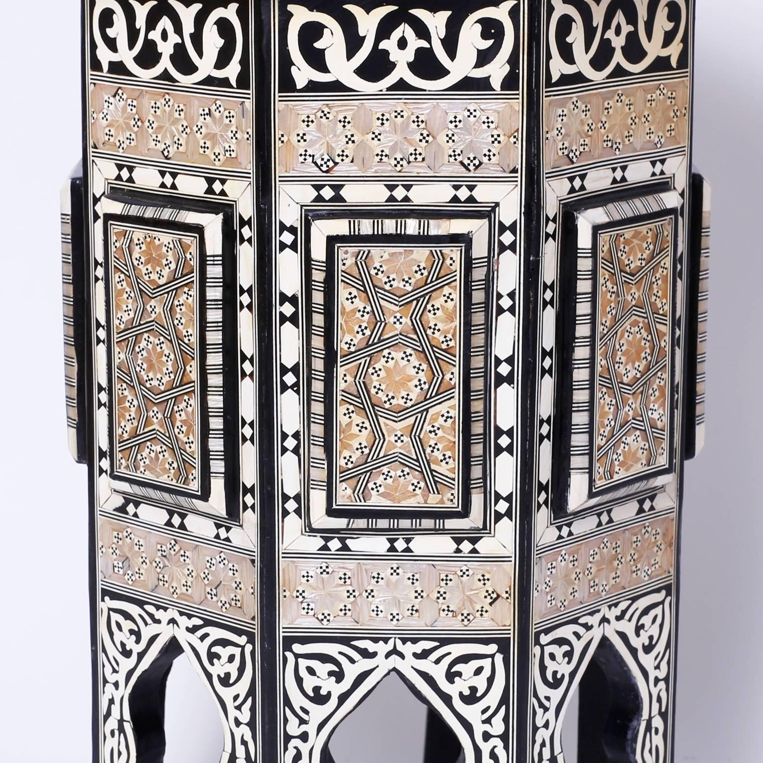 Pair of Syrian Inlaid Tables or Stands 3
