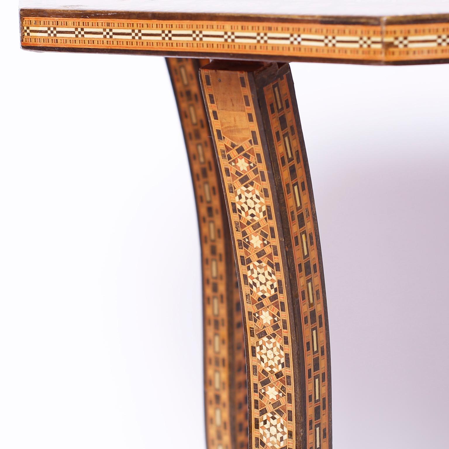 Bone Pair of Syrian Inlaid Tables or Stands